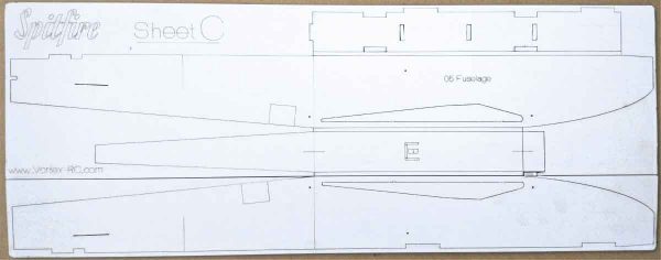 Spitfire - Laser Cut Foamboard Speed Build kit - Vortex-RC