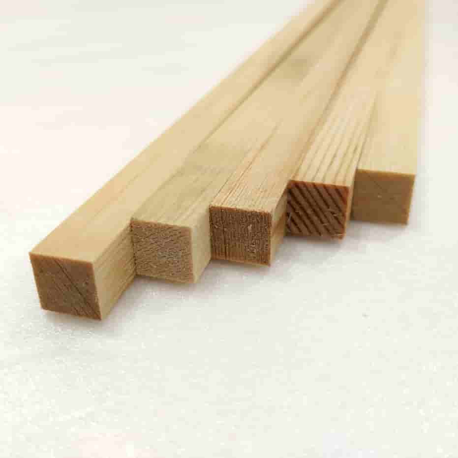 10PCS 150mm Pine Square Wooden Rods Sticks Premium Durable Wooden